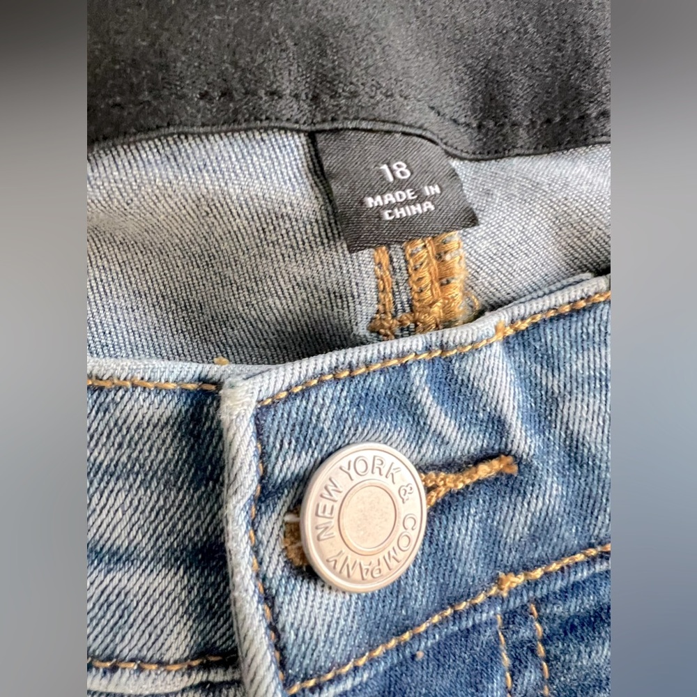 New York & company blue denim comfort fit denim